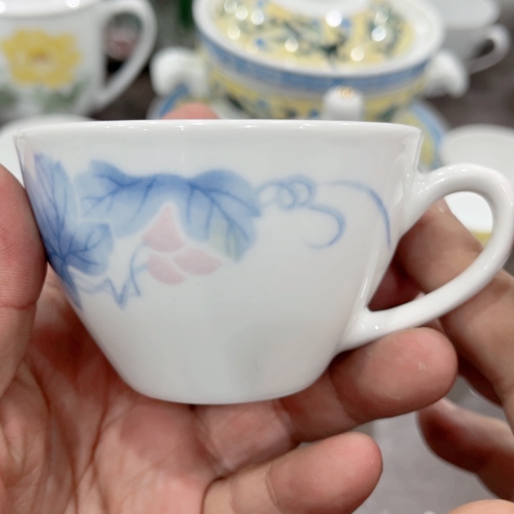 壶釉下五彩的瓷器和瓷器