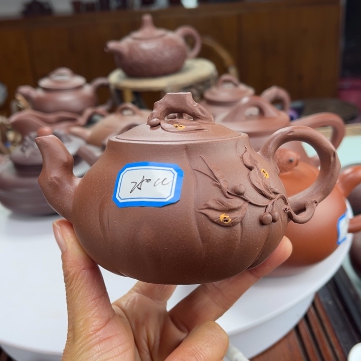 茶壶紫砂紫砂花茶