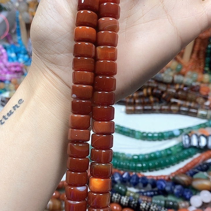 玛瑙/玉髓未镶嵌珠宝半成品玛瑙直切卡12mm