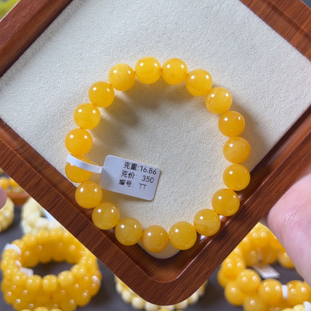 裸石蜜蜡未镶嵌11+焦皮鸡油红浓蜡圆珠tt