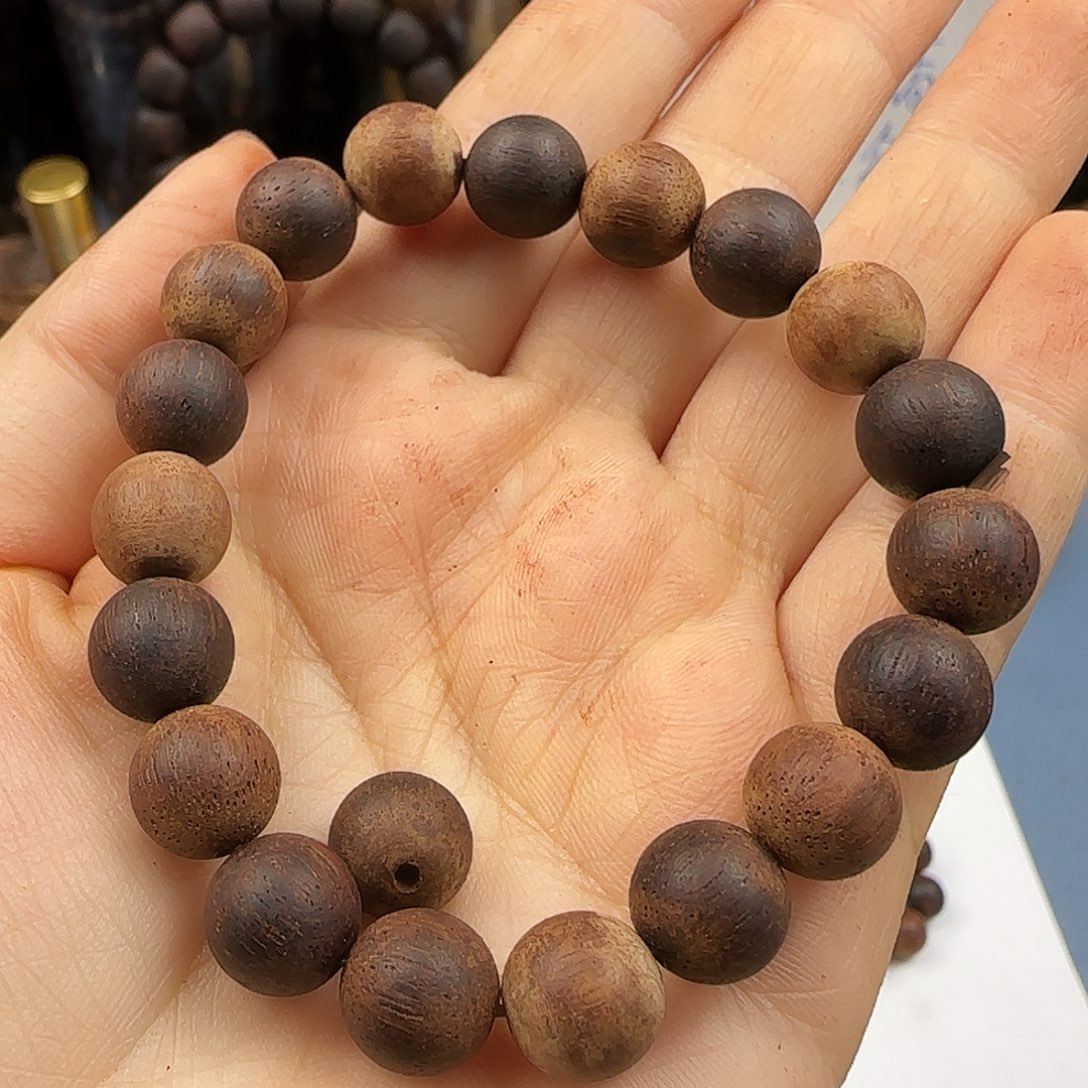 降真香手串/手链1.0回黄腊干老料单圈加1颗