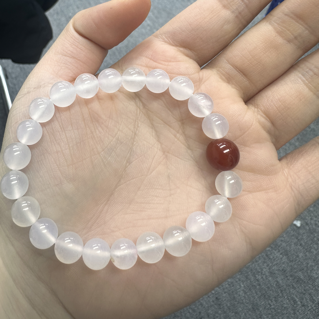 小帅家的珠宝—设计款荔枝冻卡8毫米手串