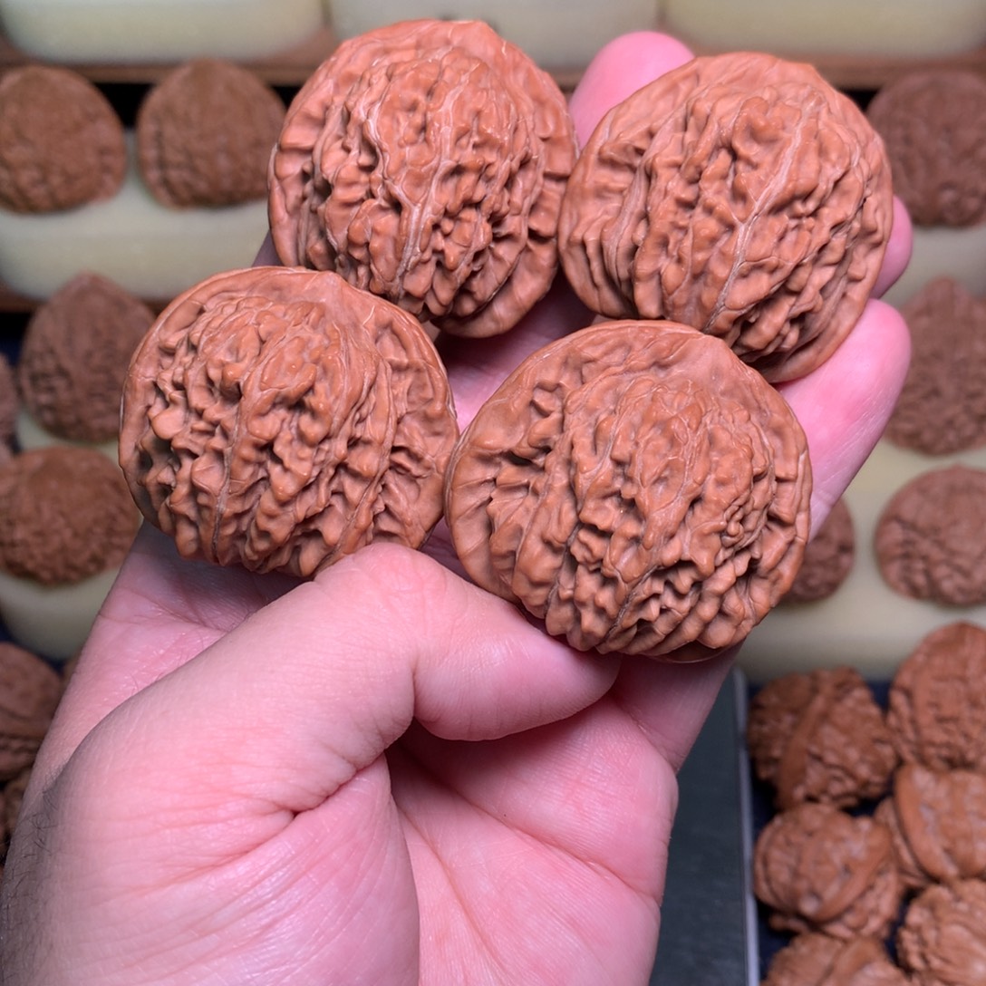 K***s吊坠文玩核桃45+42平谷四座楼两对