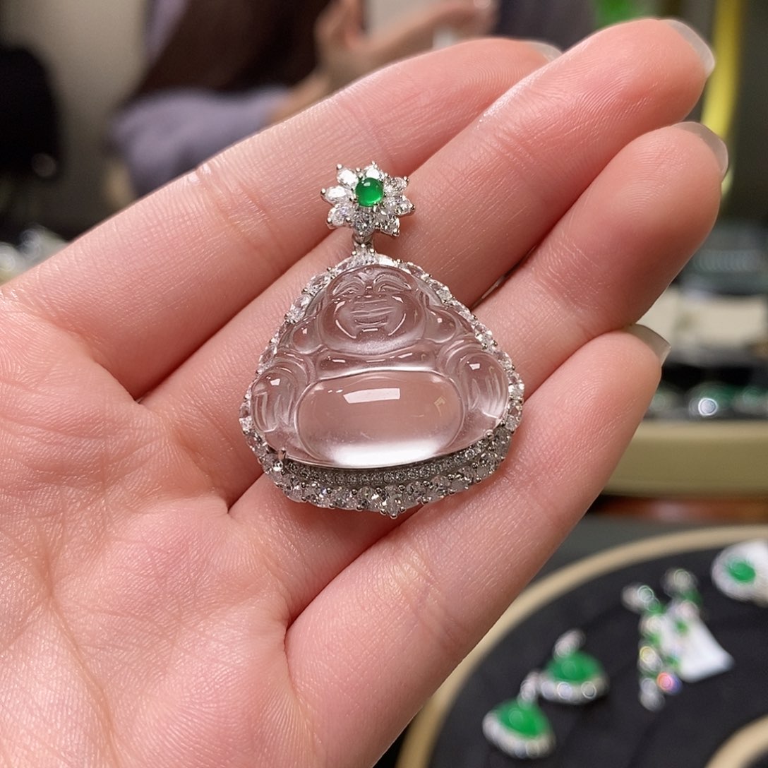 石英质玉颈饰银S925镶嵌小***麻琳@@00027