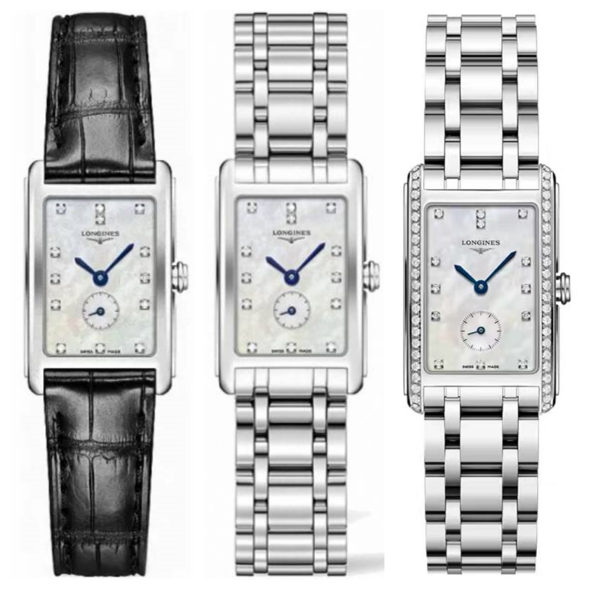 99新 Longines/浪琴 维纳中号/石英/贝母钻刻/表径20.8-32mm/女士