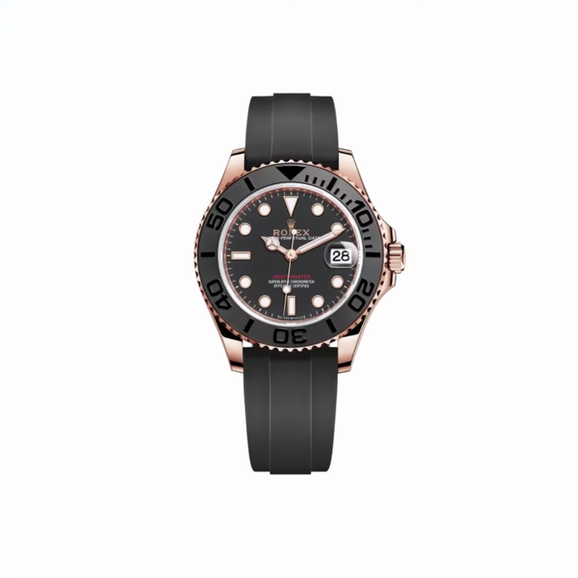 99新 Rolex/劳力士 游艇/268655/夜光刻度/37/黑盘/单表