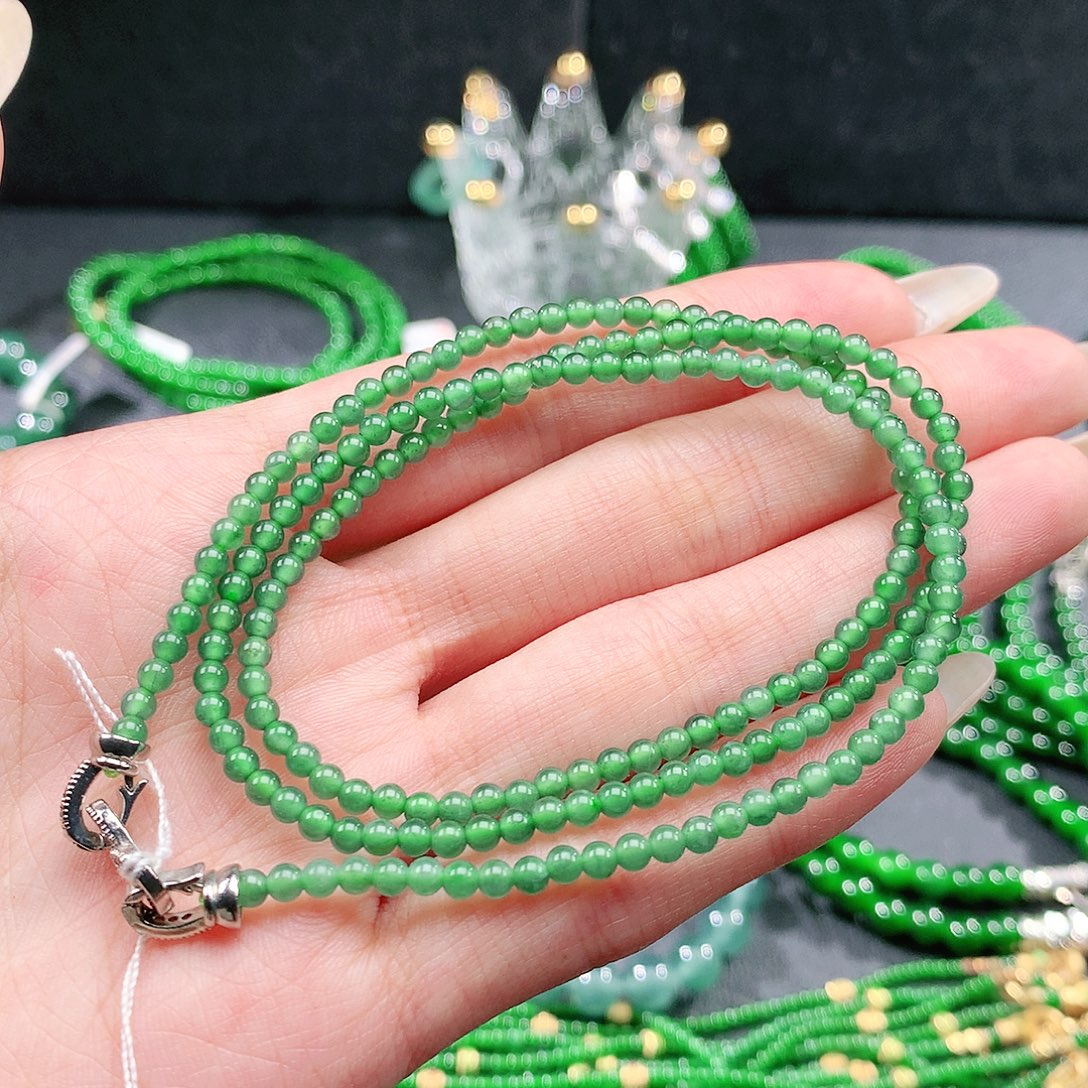 翡翠未镶嵌手链项链3.0