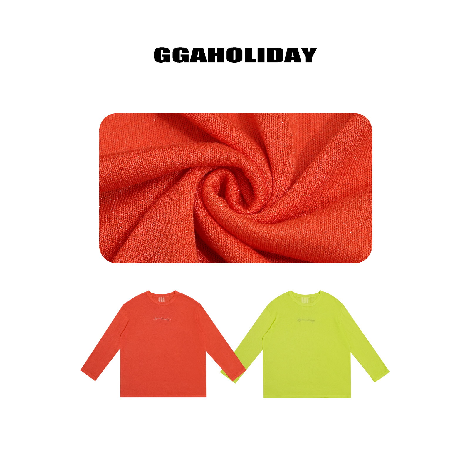 【上新】GGAHOLIDAY时尚百搭休闲纯色薄款显瘦纯色长袖T恤-152598