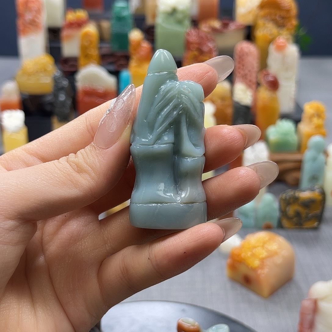 寿山石印石佛*包邮包刻4944