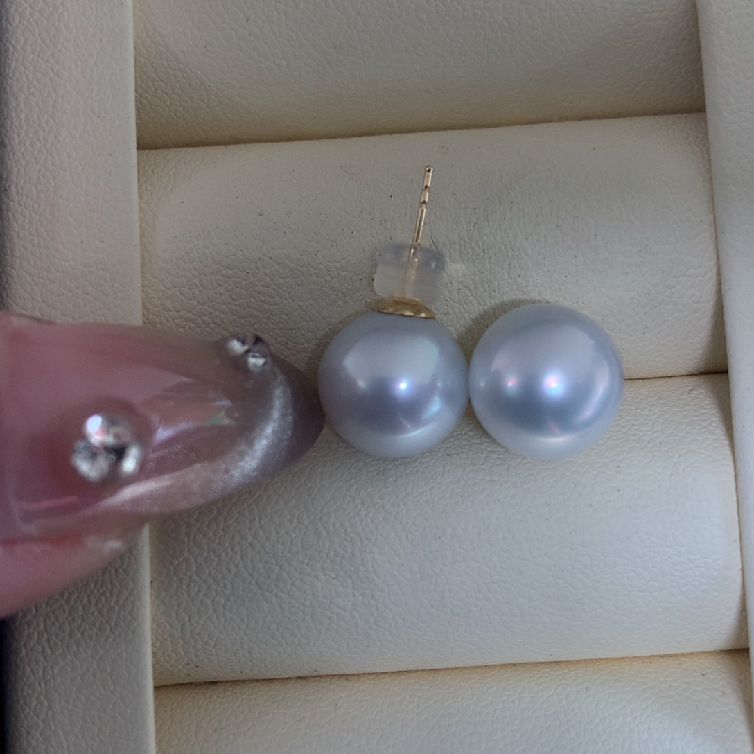 海水珍珠耳饰18K金镶嵌