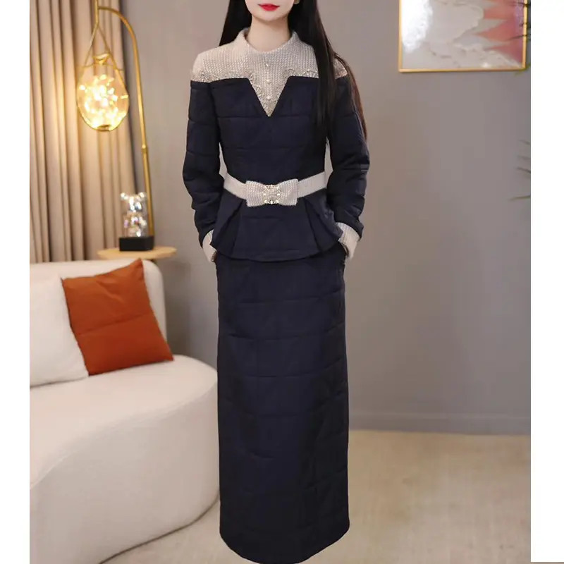 【冬季新品】时尚高端中长款保暖棉服棉衣修身显瘦冬季潮流