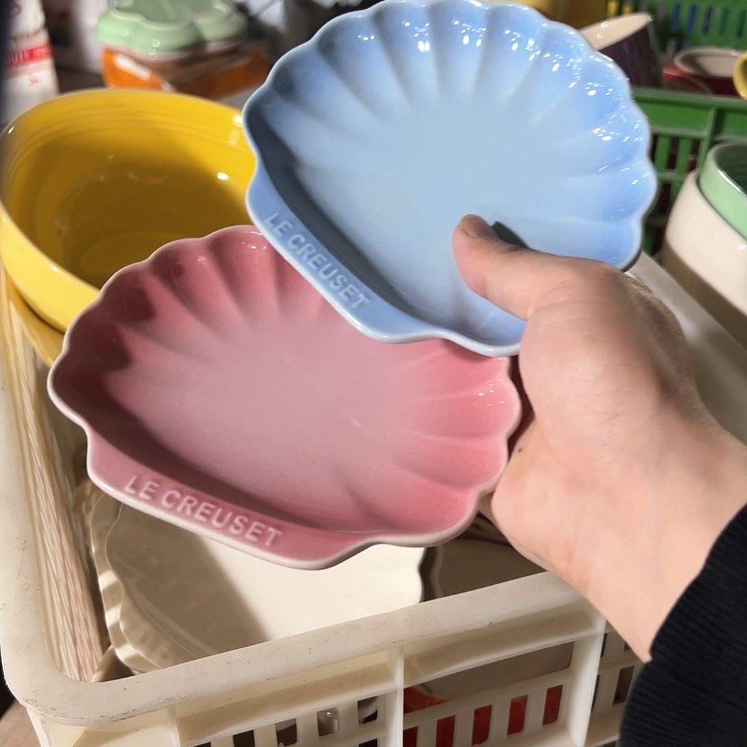 陶瓷 小贝壳 天蓝色 浅粉色