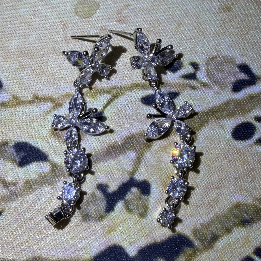 [南非甄选】NFZX  LC-1773 DIY套装【蝴蝶耳坠水滴首饰 