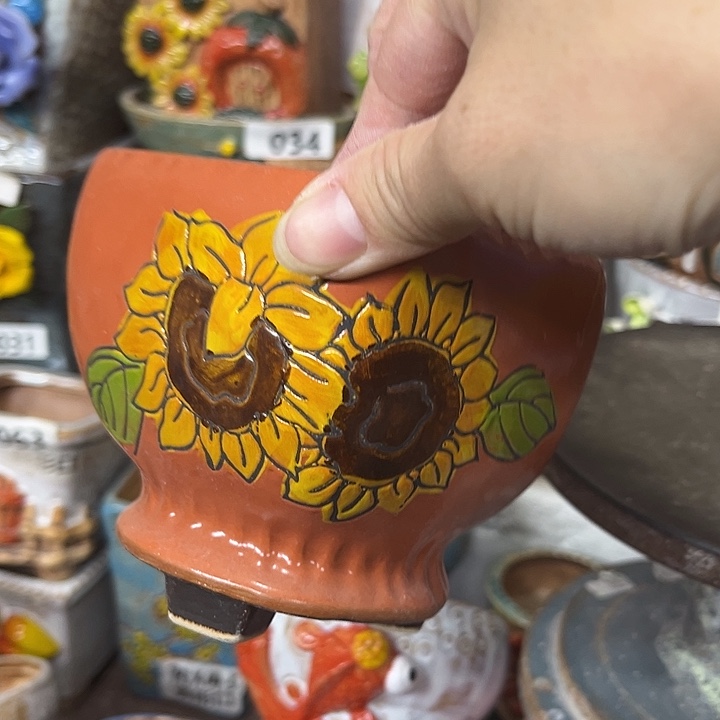 粗陶材质多肉花盆发货两个