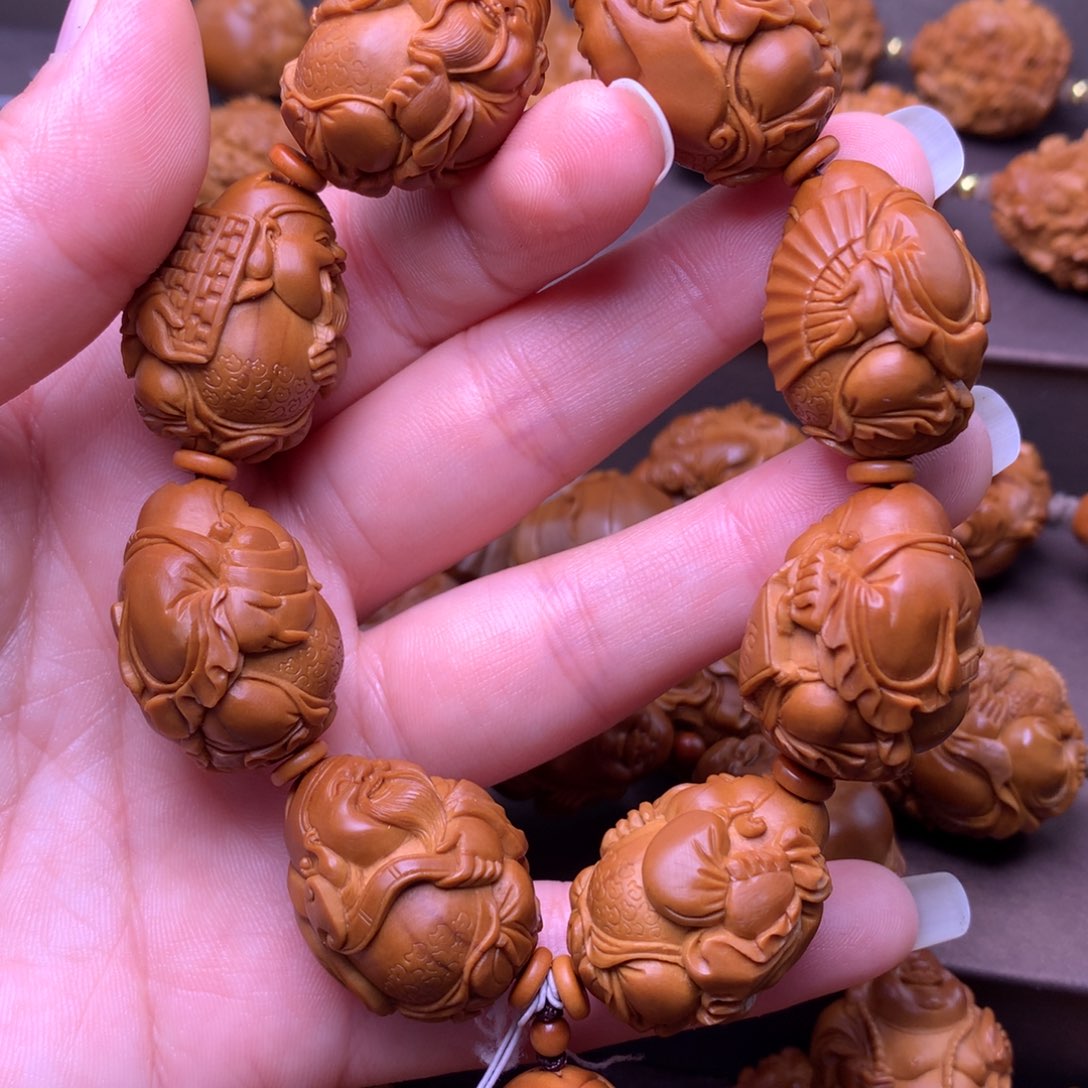 橄榄核手串/手链红**升橄榄核