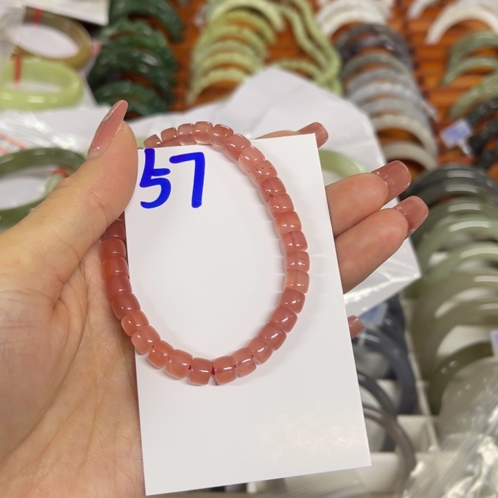 落***雨和田玉未镶嵌手镯