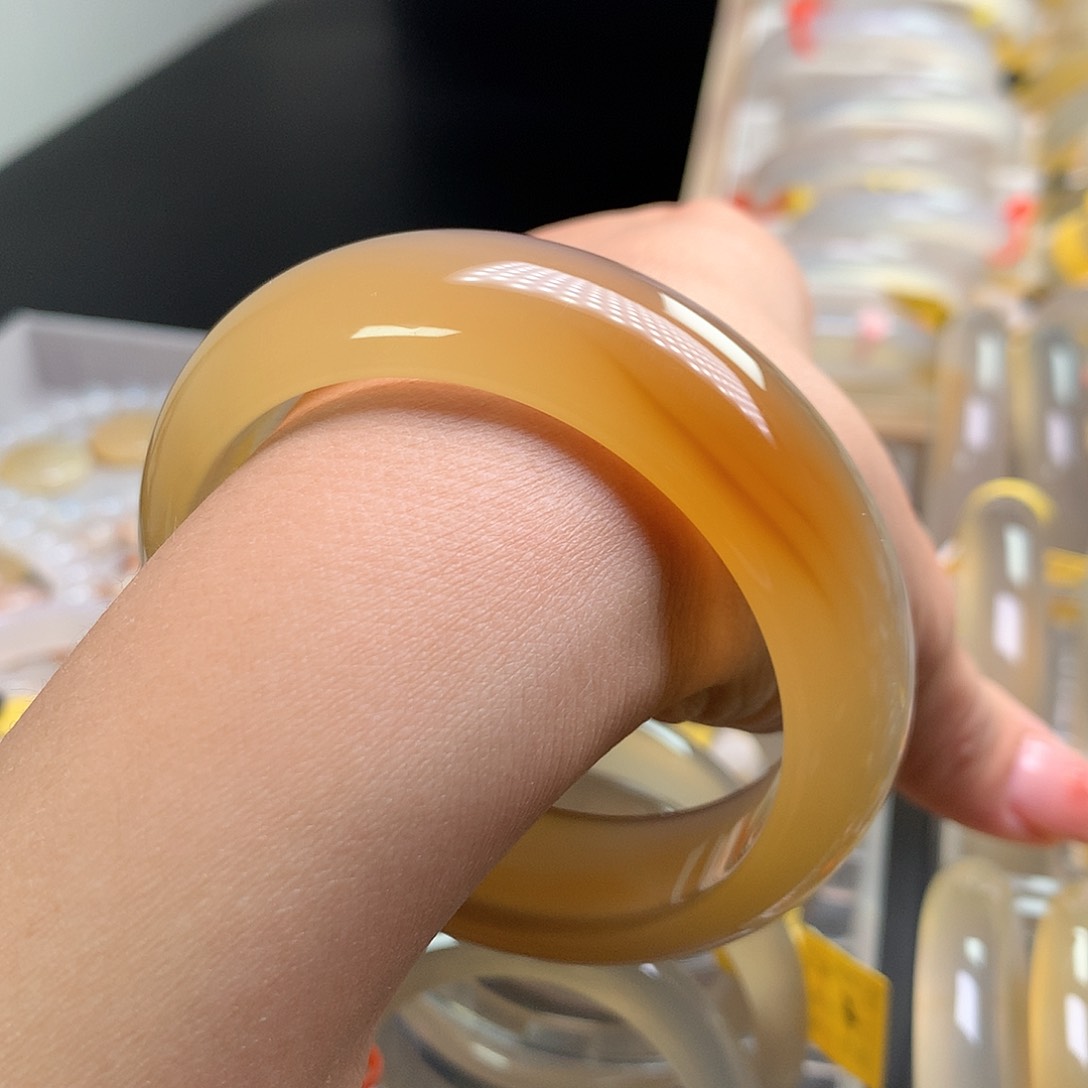 手镯玛瑙/玉髓未镶嵌5758大轮胎送长辈！宽19