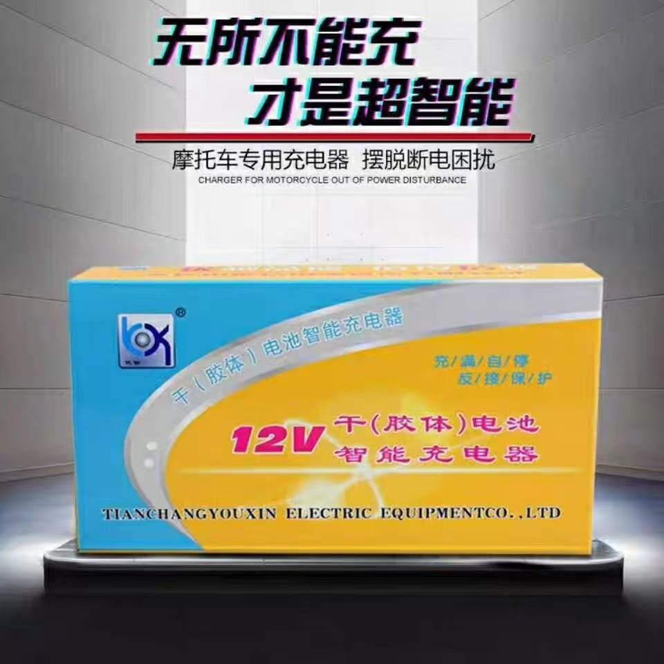 智能摩托车汽车电瓶充电器12伏蓄电池充电机铅酸通用型