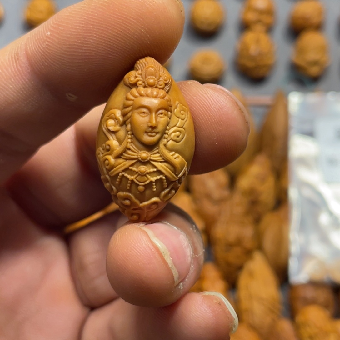 橄榄核手串/手链浮雕观音726