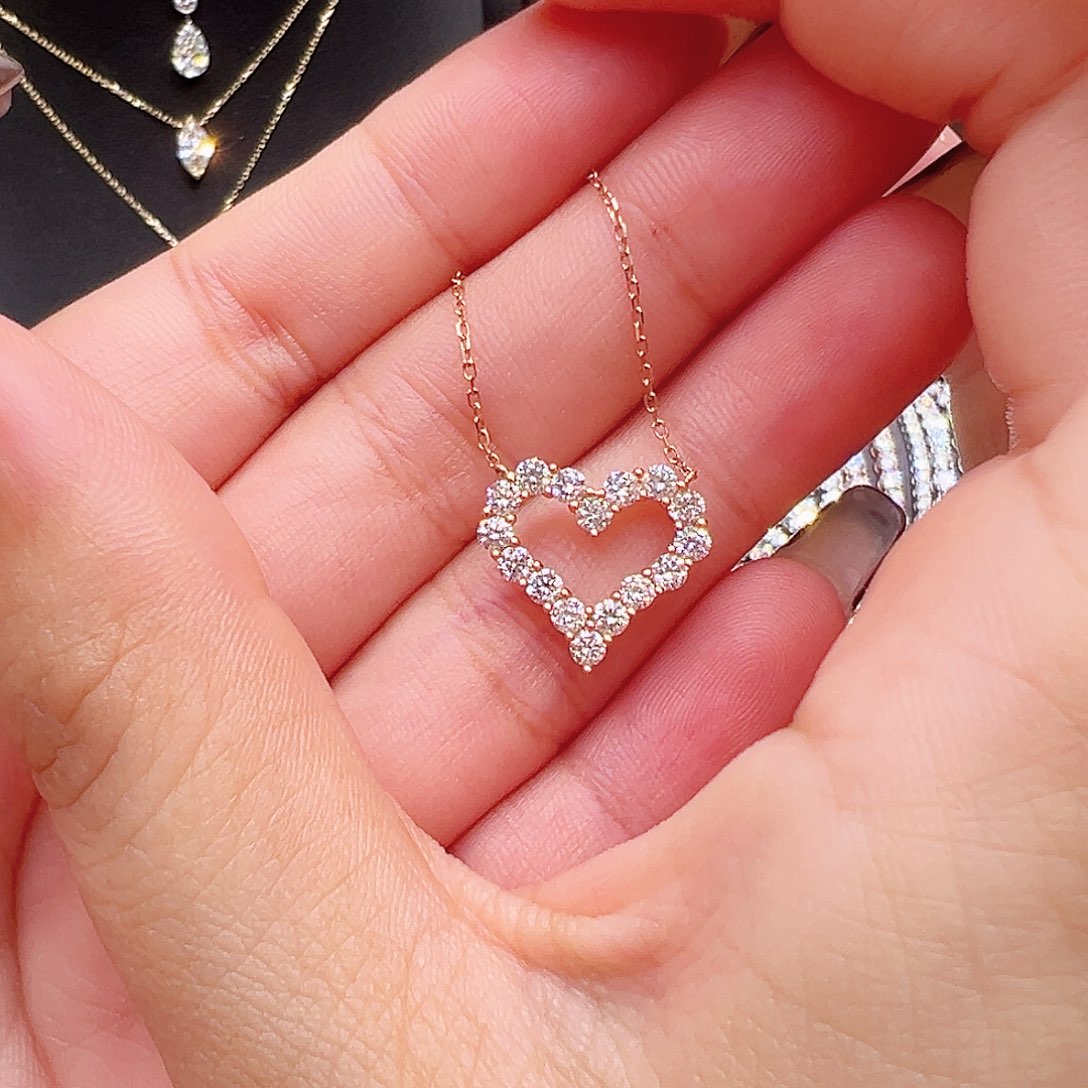 18K金镶嵌套链实验室培育钻石