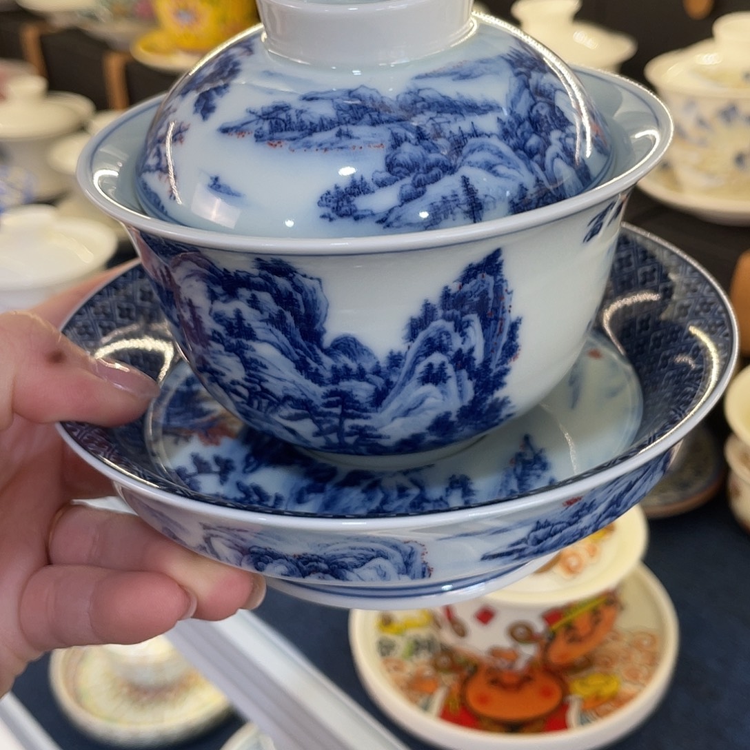 陶景德陶瓷盖碗茶具