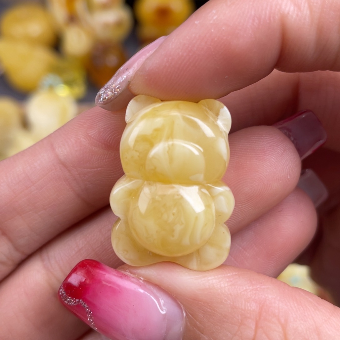 琥珀裸石未镶嵌蜜蜡