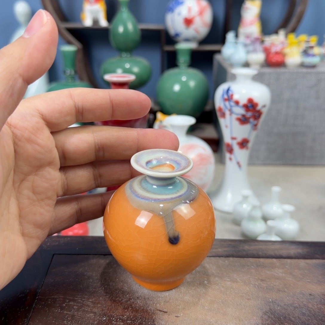 陶瓷手工小花器摆件