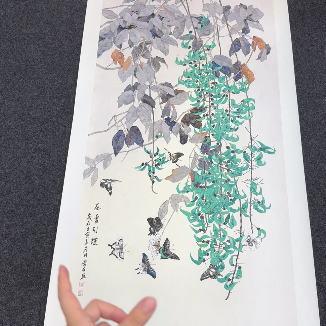 国画国画作品山水花鸟纯