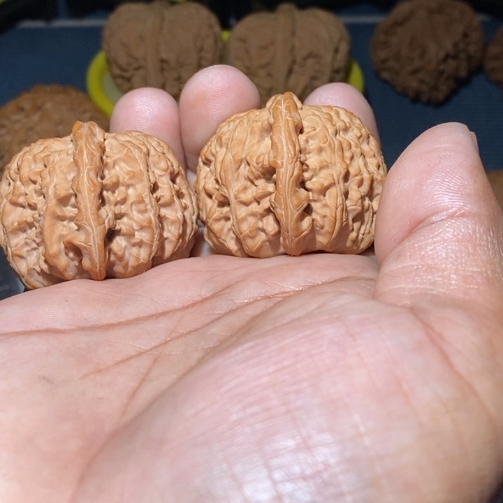 文玩核桃把件韩*39白全品