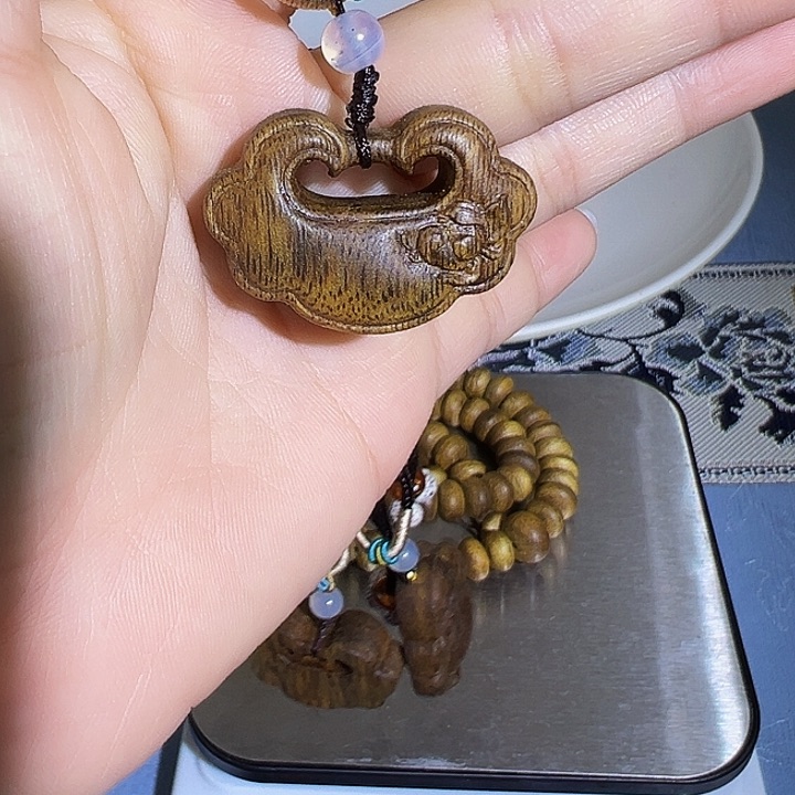 沉香沉香碎屑平安扣多样发一