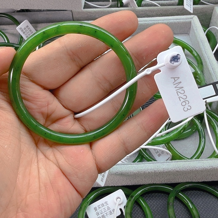 和田玉（碧玉）手镯未镶嵌60.5