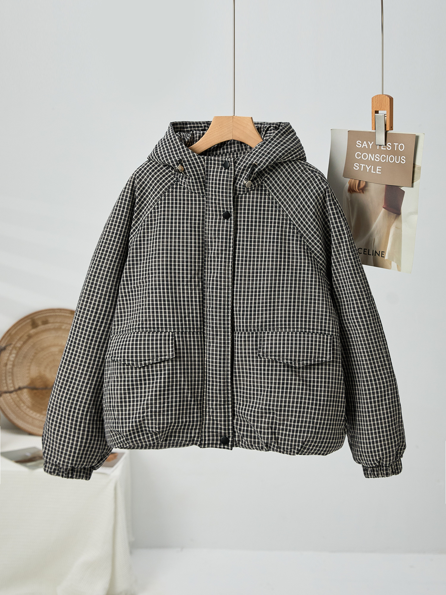 【谢姐专属】秋冬新款爆款保暖加厚百搭女款休闲连帽棉衣外套26720