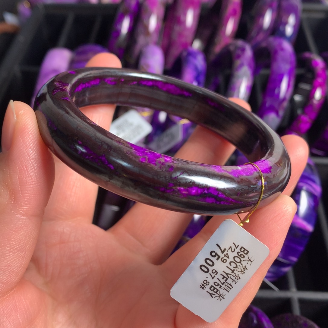 苏纪石（舒俱来）未镶嵌丝绒手镯