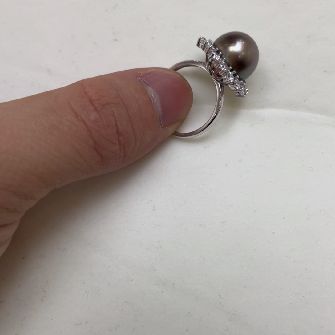 海水珍珠戒指银S925镶嵌