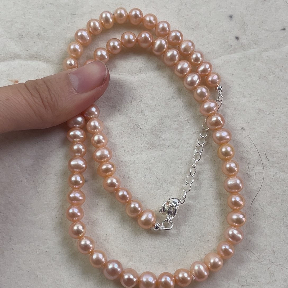 淡水珍珠耳饰银S925镶嵌