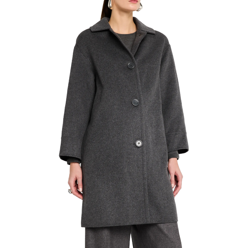 MaxMara【国现 专柜11000】女士秋冬灰色百搭毛呢大衣Ketch 023