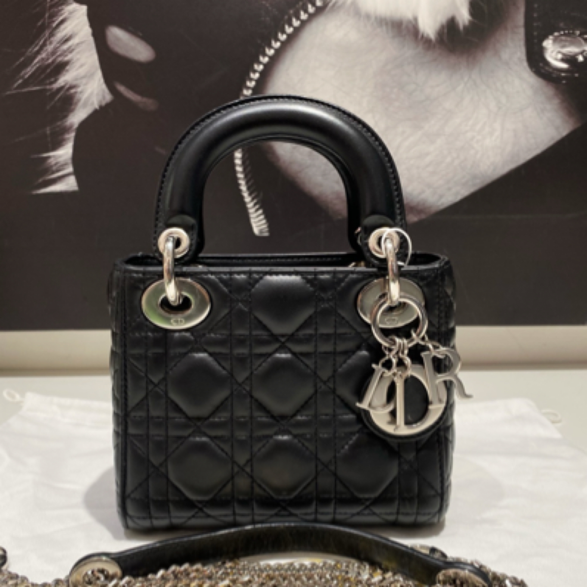 99新 DIOR/迪奥 dior迪奥 戴妃三格 单肩斜挎包8136