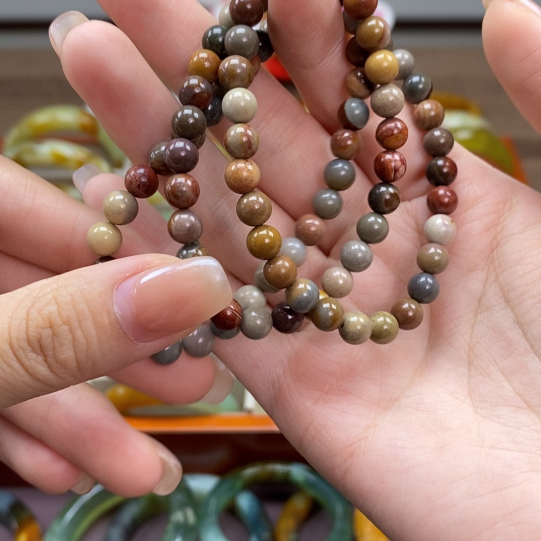 未镶嵌蛇纹石玉手串