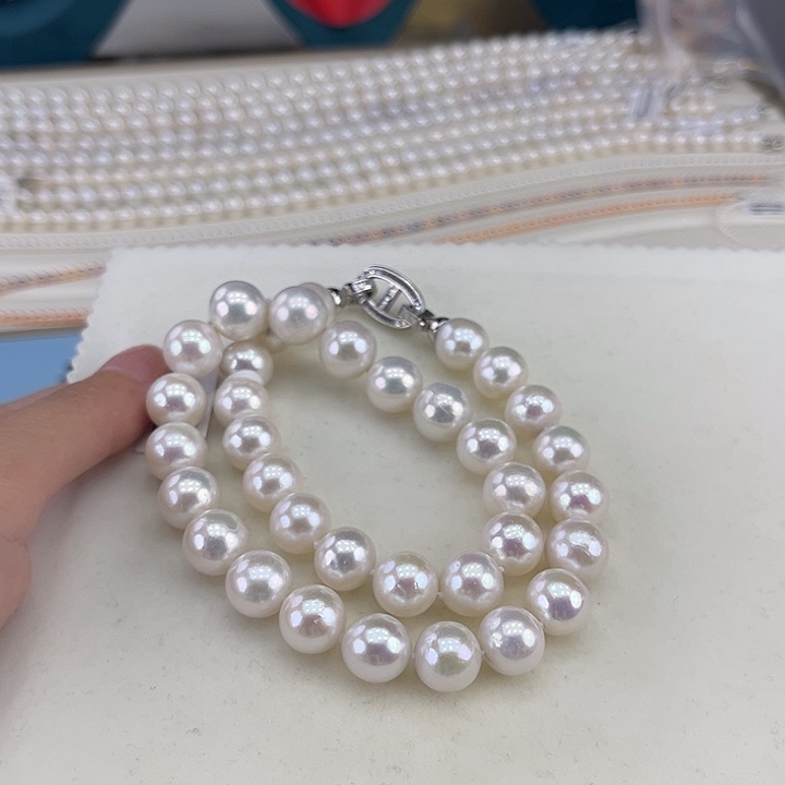 淡水珍珠银S925镶嵌颈饰12➕极光炫彩高品