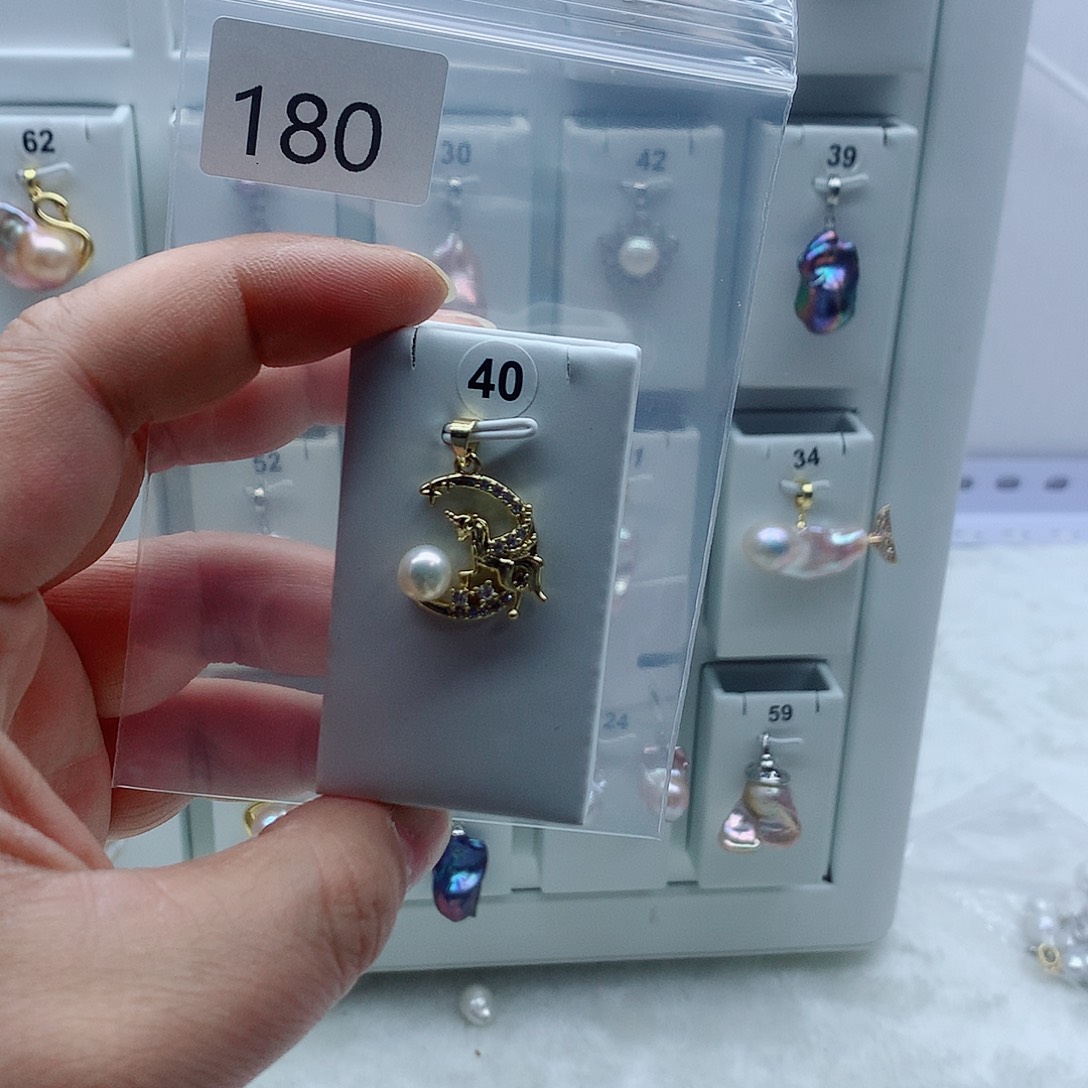 合金吊坠(不含链)淡水珍珠