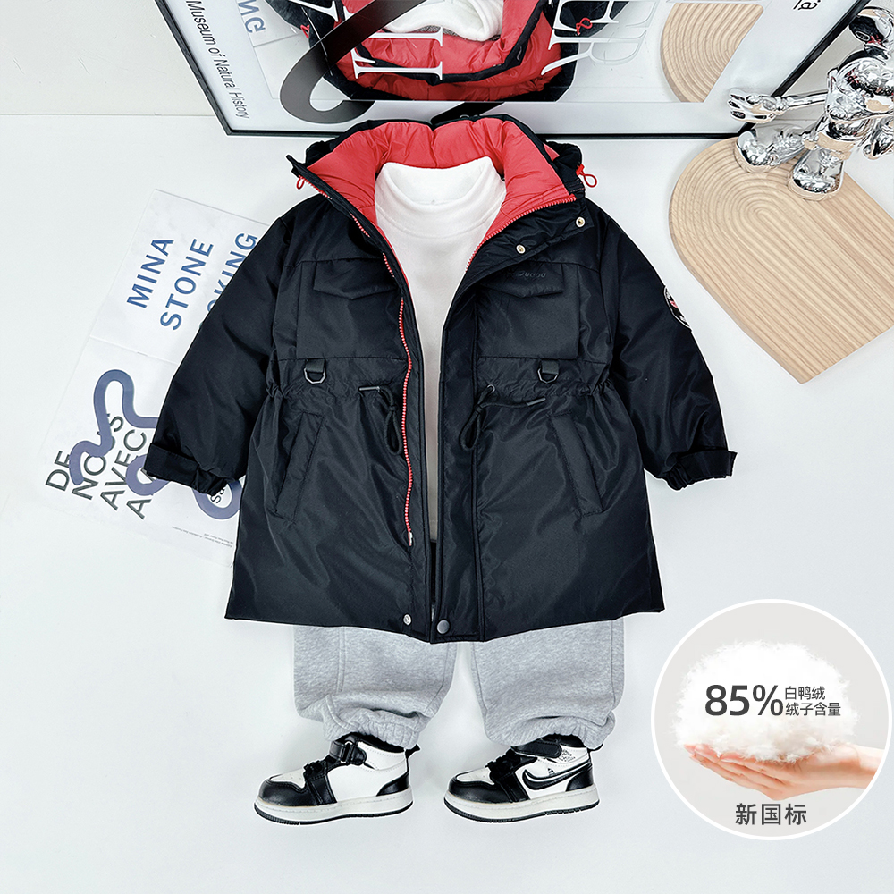 男童羽绒服儿童外套冬装新国标90白鸭绒 D-XXBB1558 悠悠童话童装