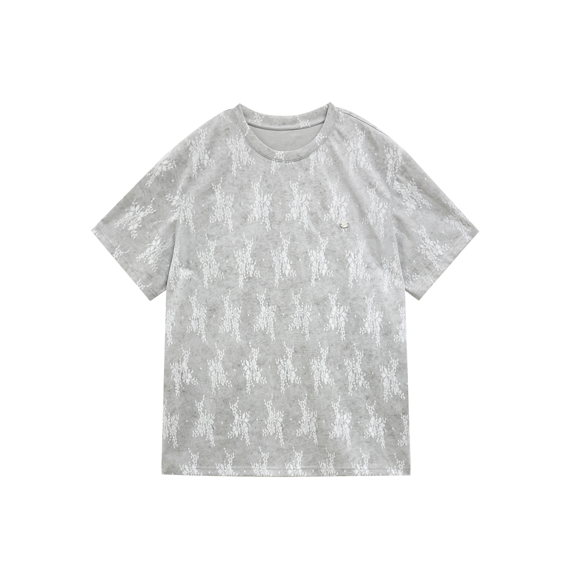 【张小张YC】夏季重工蕾丝钩花T恤119151