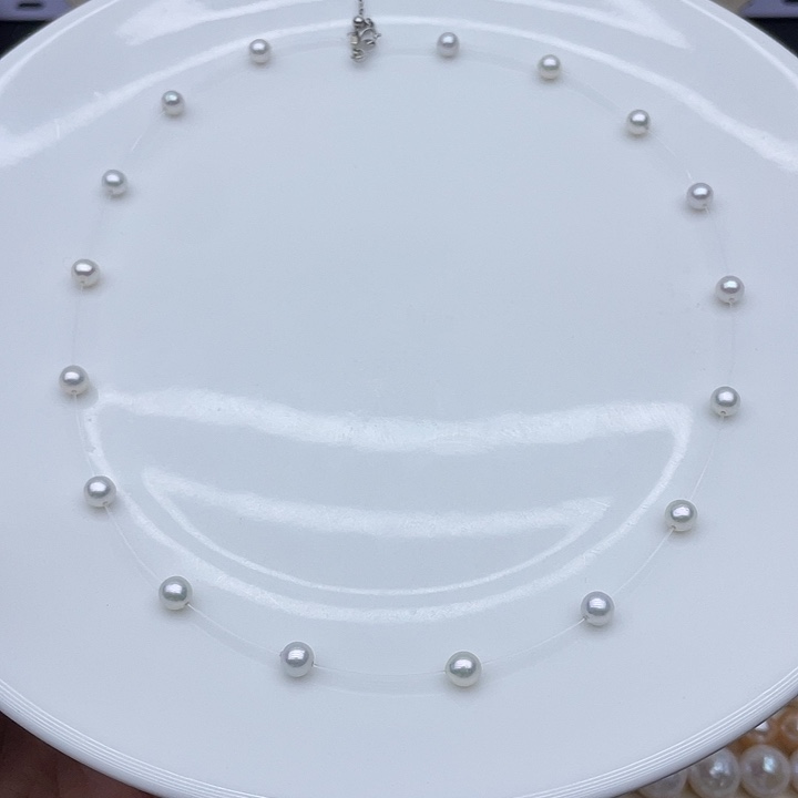 颈饰淡水珍珠银S925镶嵌