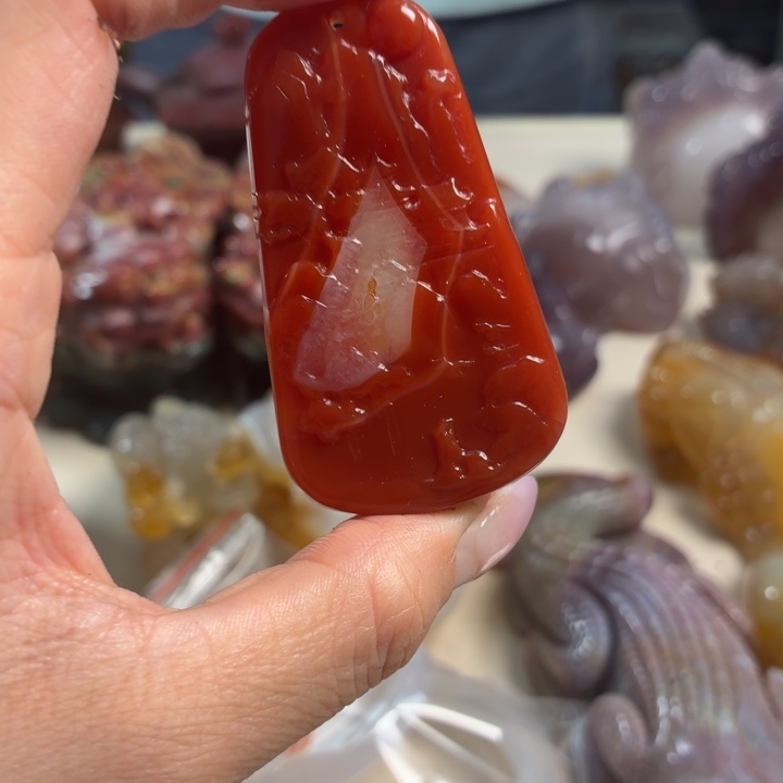 玛瑙/玉髓未镶嵌吊坠(不含链)