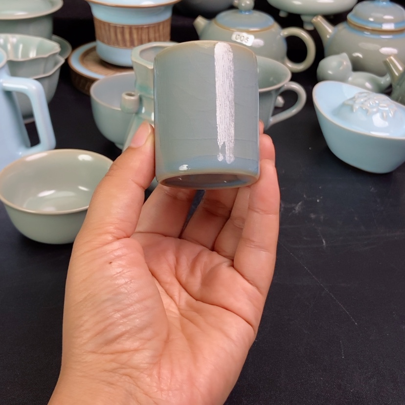 【闪购商品】扳指杯原矿天蓝釉汝瓷