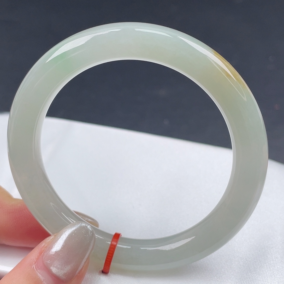 翡翠未镶嵌手镯53圆条