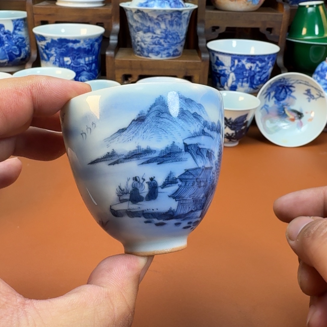 杯子陶景德镇全手工手绘陶瓷