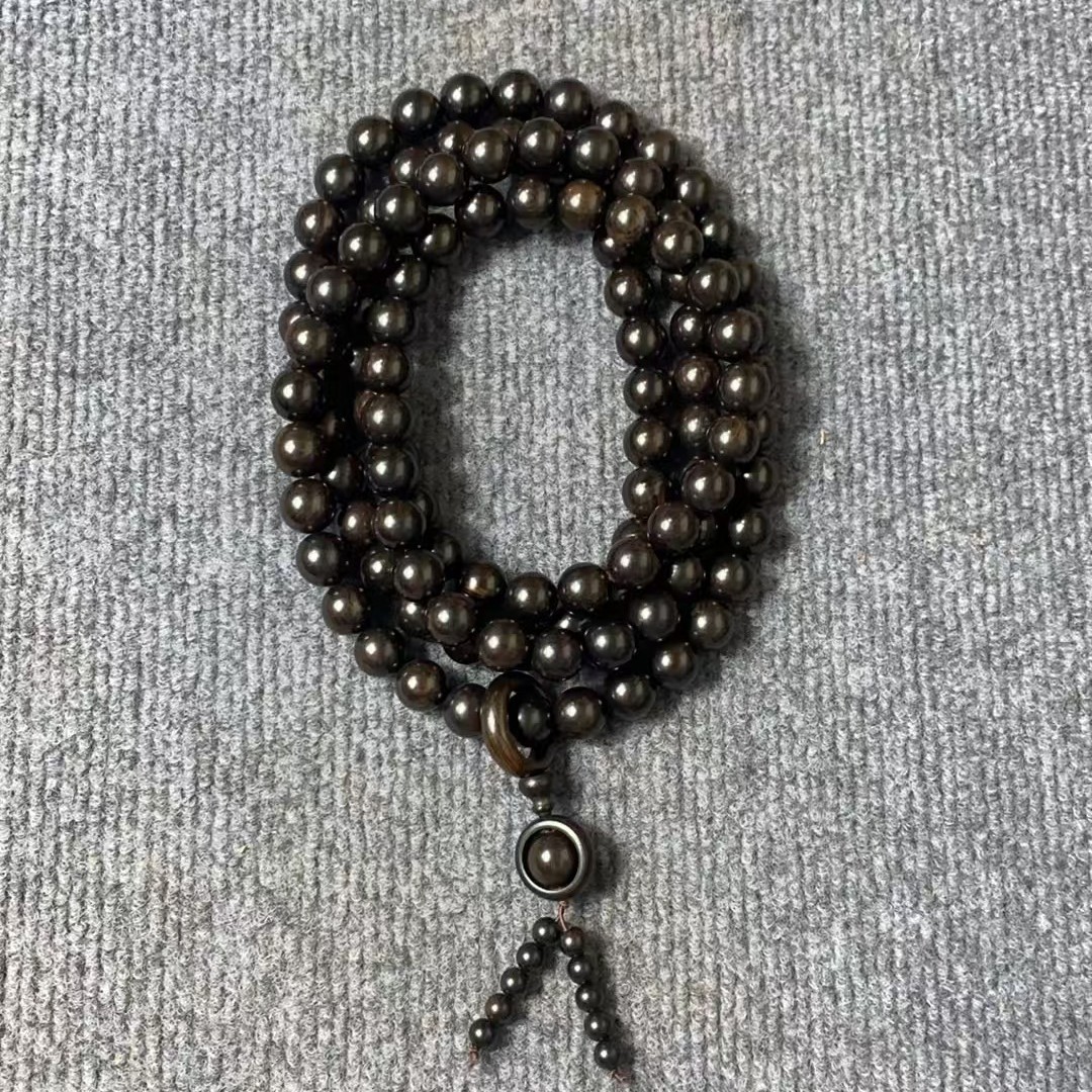乌木紫光檀1.5/108颗脖挂