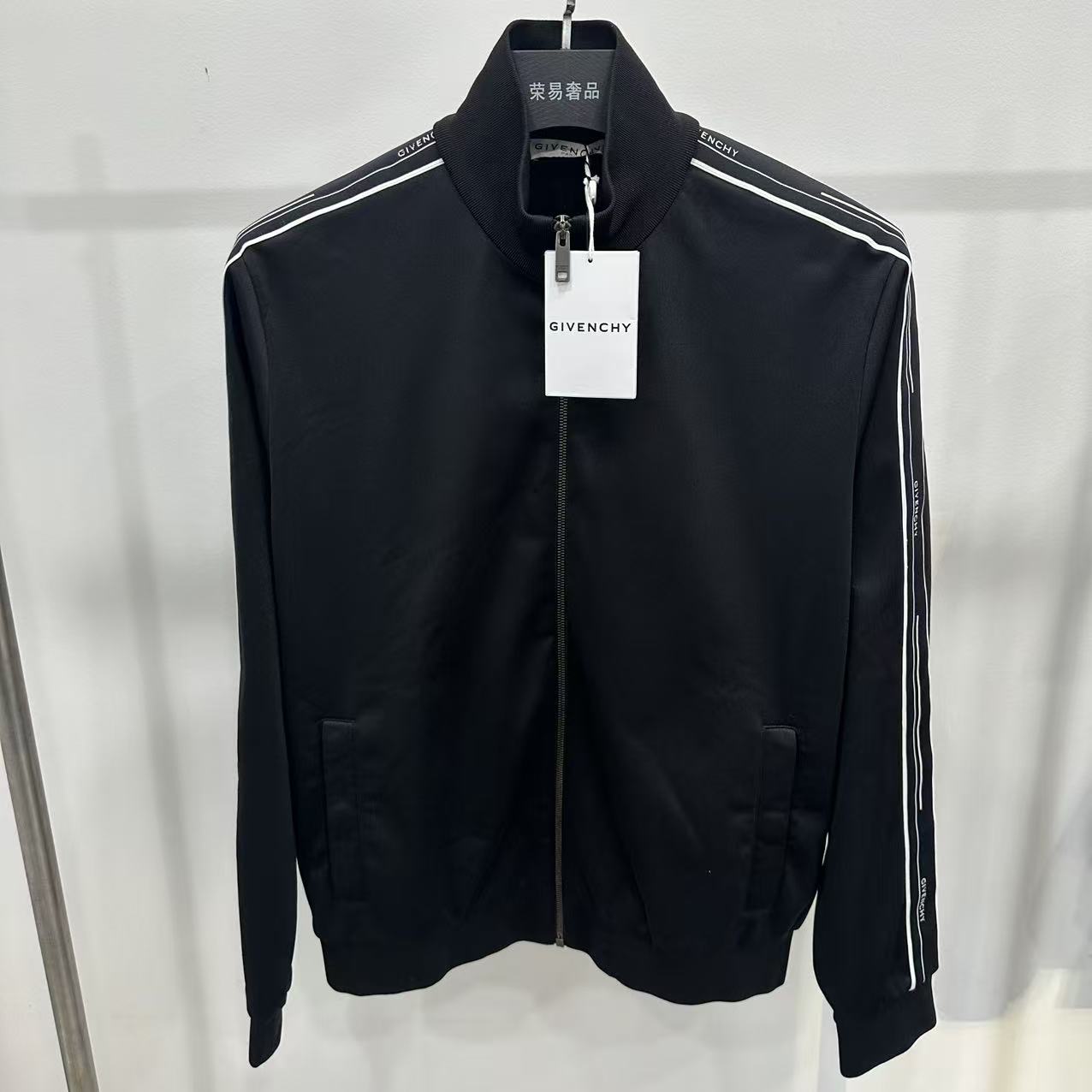 未使用 Givenchy/纪梵希 黑色立领抓绒休闲外套/L码