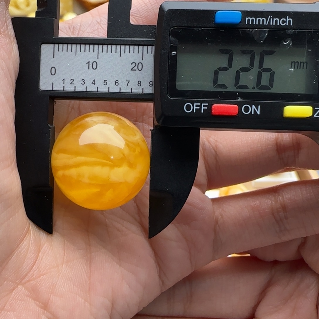 蜜蜡未镶嵌裸石蜜蜡圆珠